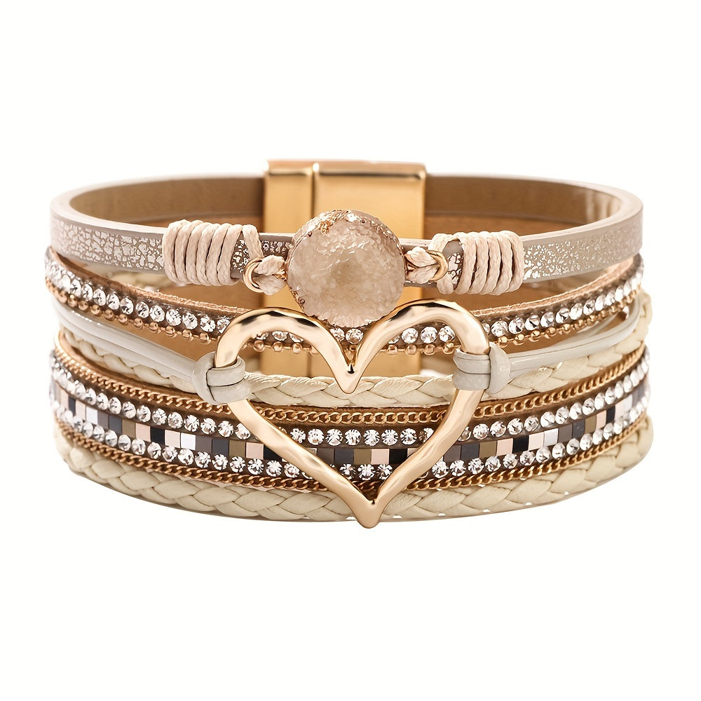 Boho Mehrschichtiger Lederarmband